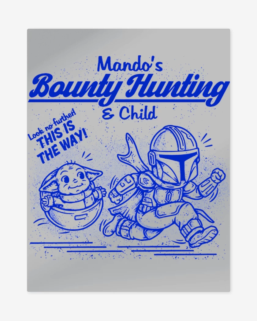 Print metalico Gris Melange de Mado y grogu