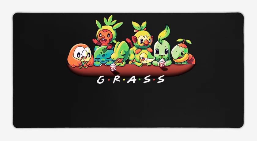 Mouse pad Gamer Negro de Tipo hierba