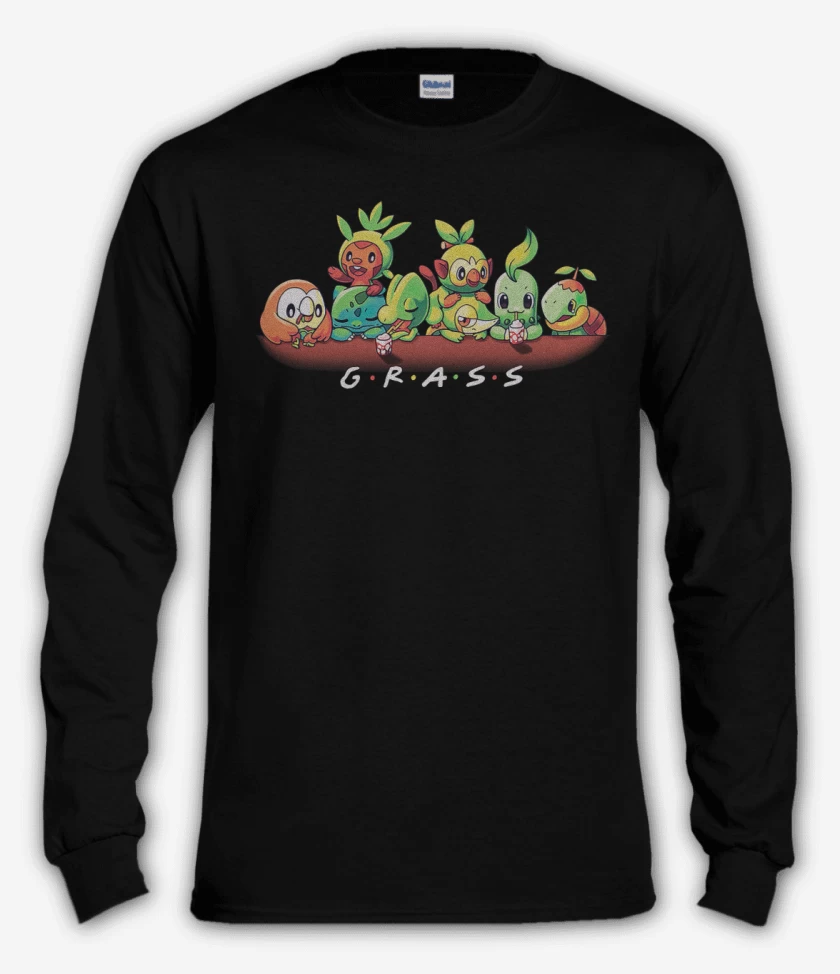 Polera manga larga Negro de Tipo hierba