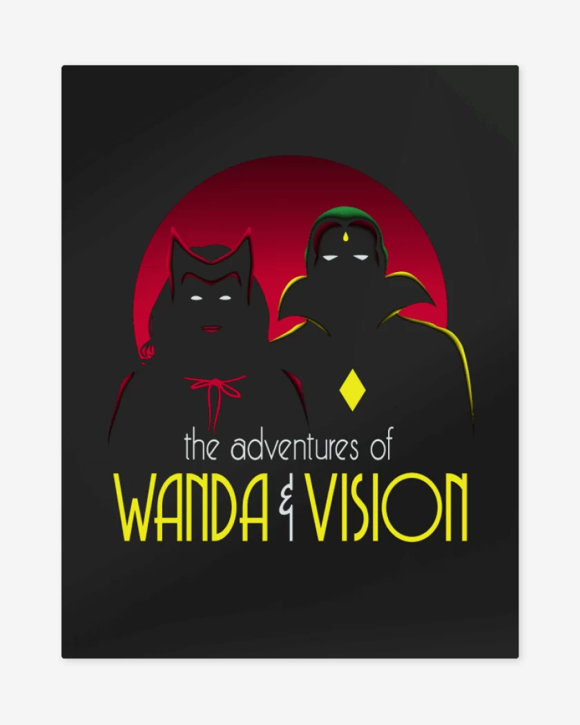 Print metalico Negro de The adventures of Wanda y Vision