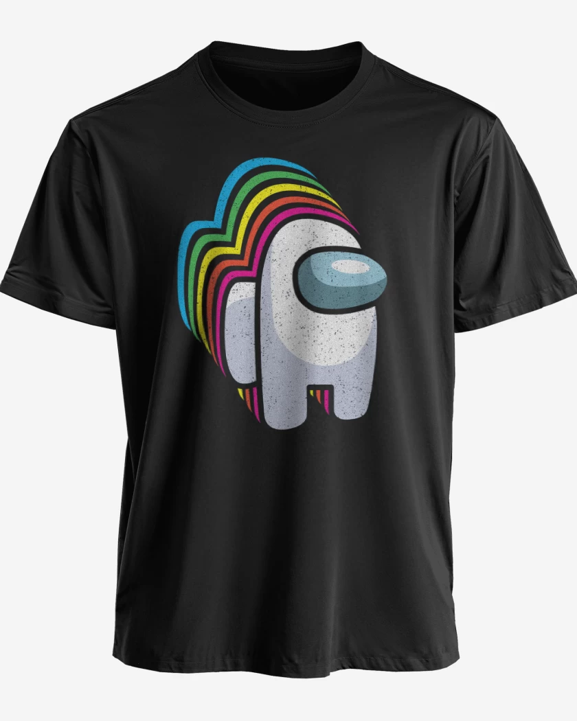 Polera premium Negro de Among us 5
