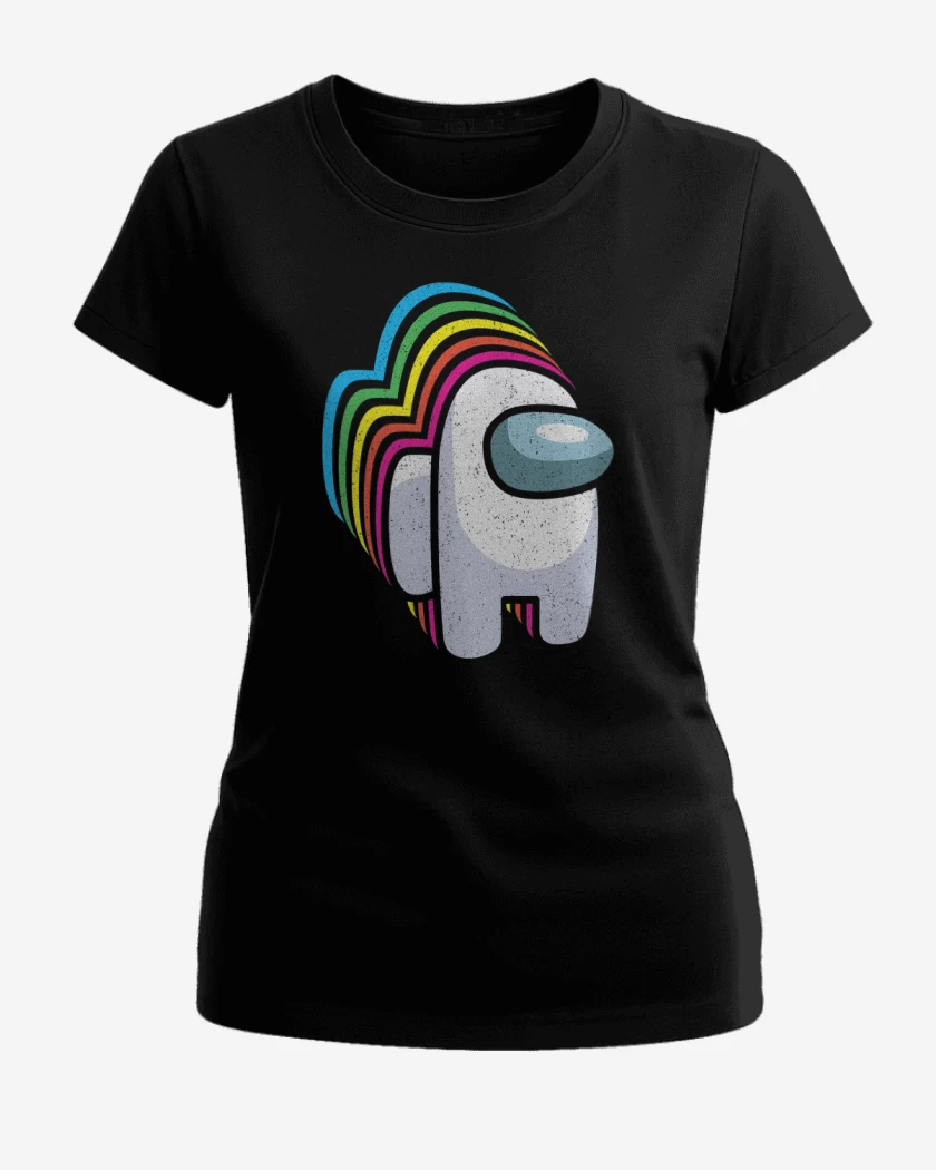 Polera de Mujer Negro de Among us 5