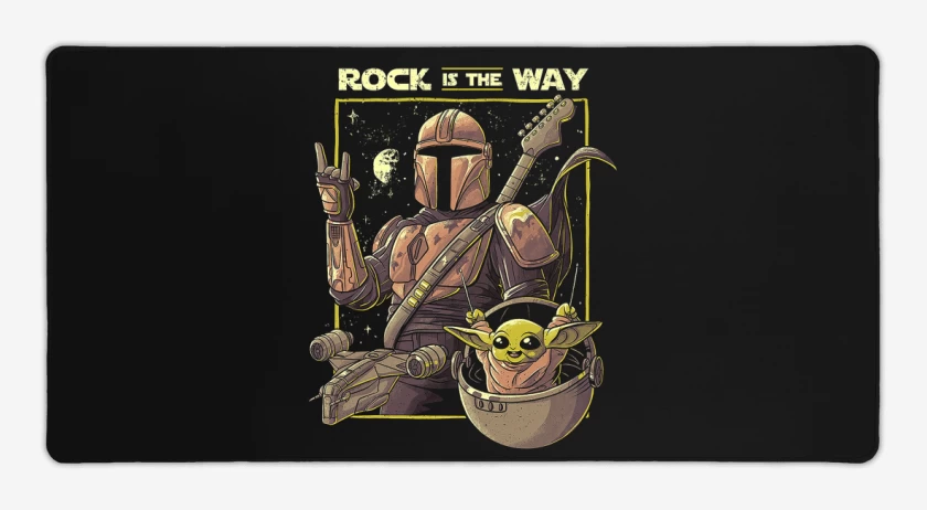 Mouse pad Gamer Negro de Mandalorian