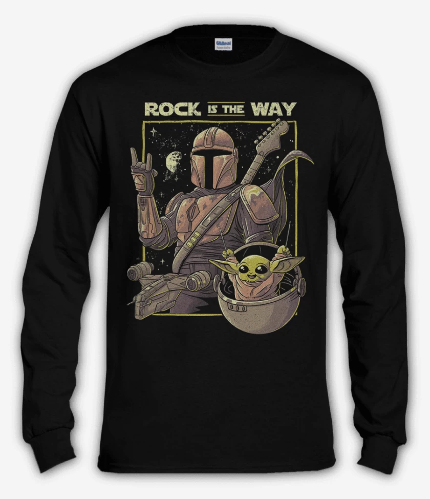 Polera manga larga Negro de Mandalorian