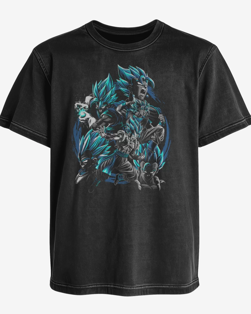 Polera desgastada Negro de Vegitos
