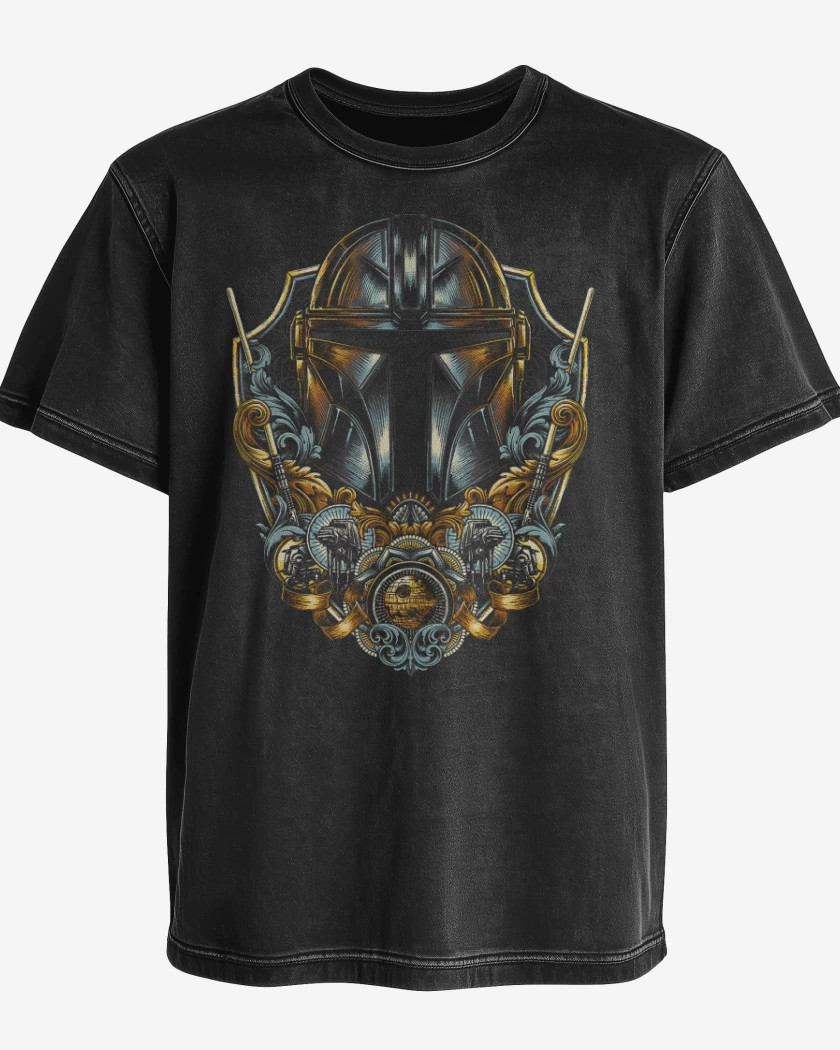 Polera desgastada Negro de Mando