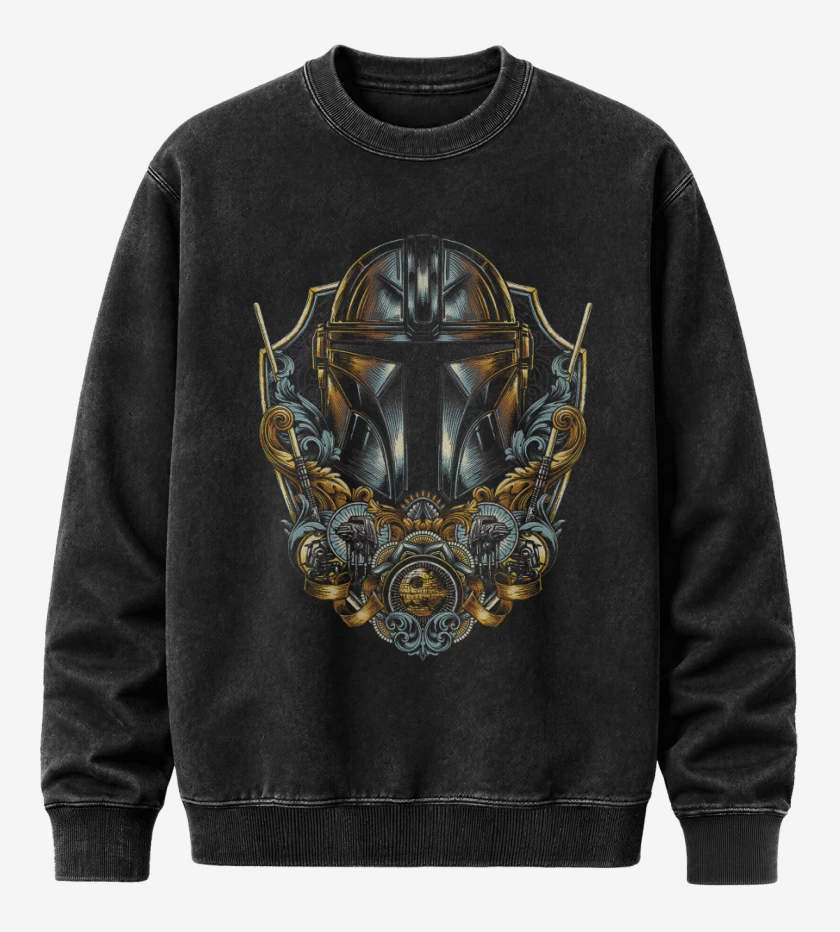 Poleron Polo Acid Wash Negro de Mando