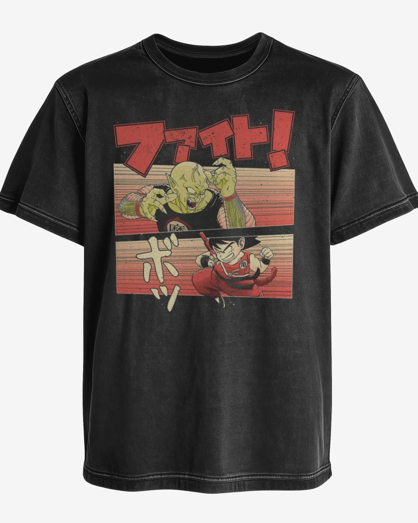 Polera desgastada Goku vs Piccolo