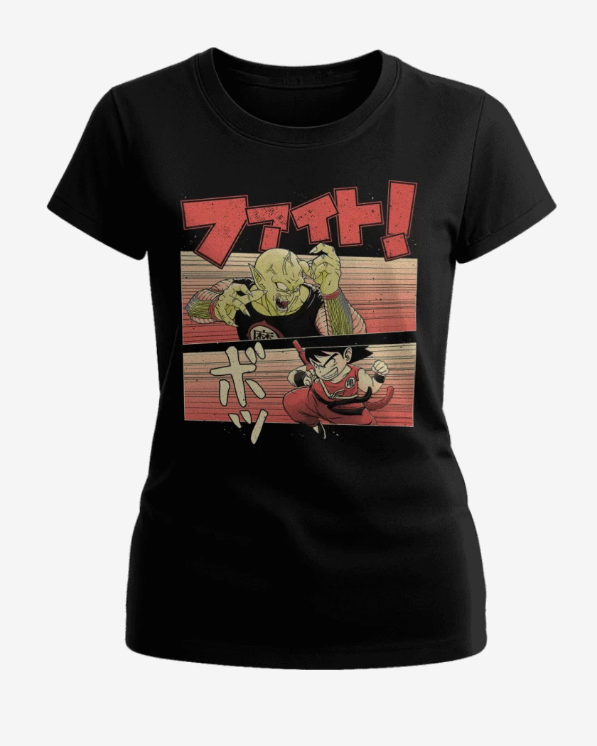 Polera de Mujer Goku vs Piccolo