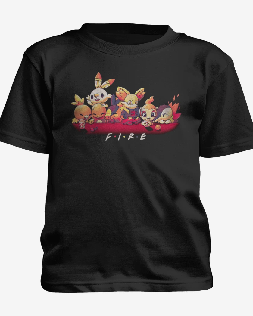 Polera de niño Negro de Tipos Fuego