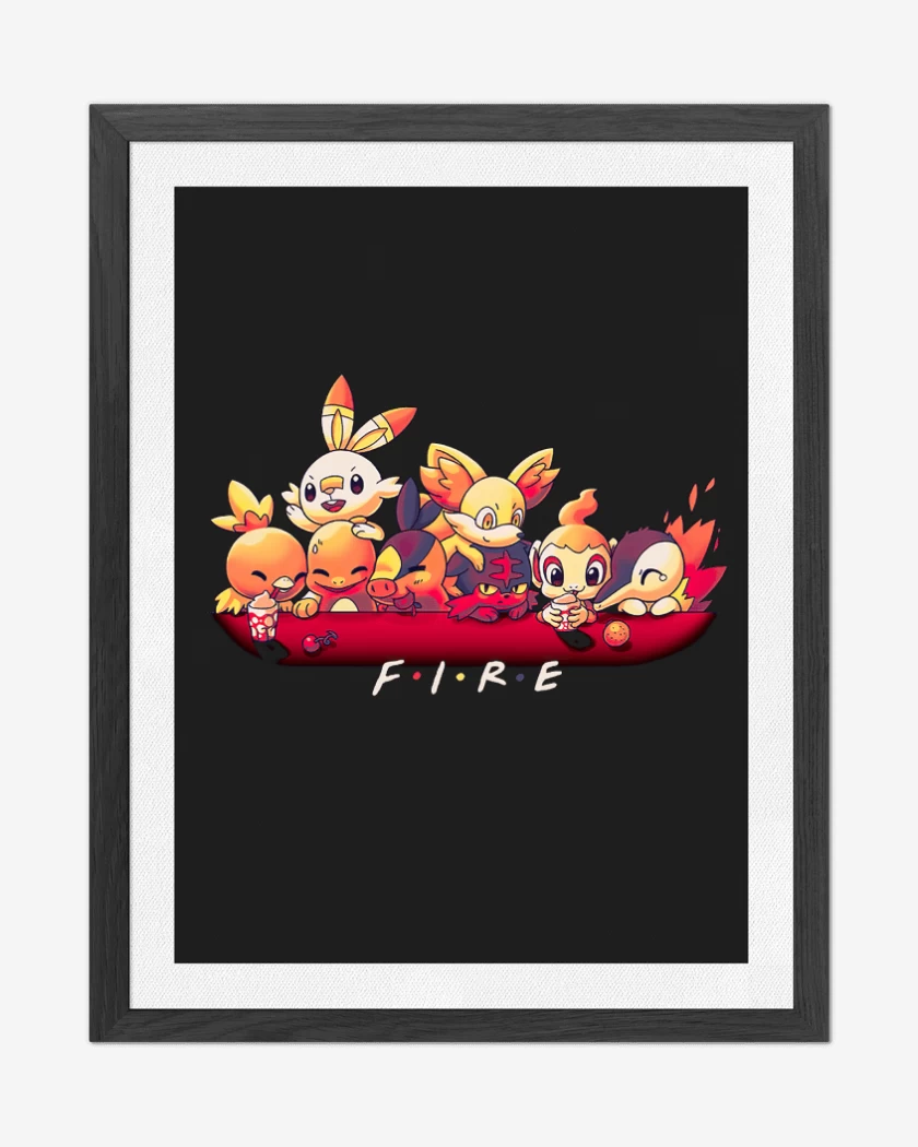 Cuadro decorativo Negro de Tipos Fuego