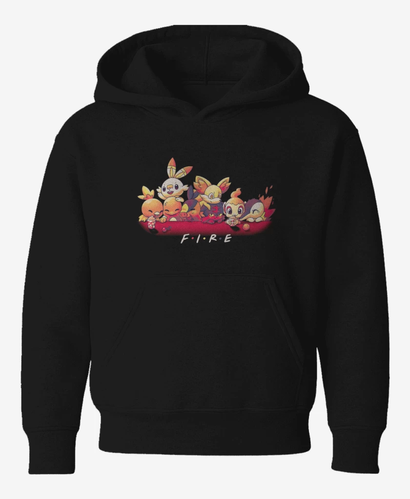 Poleron de niño Negro de Tipos Fuego
