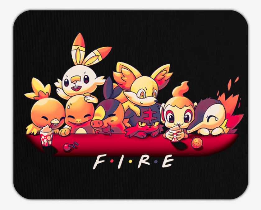 Mousepad Tipos Fuego