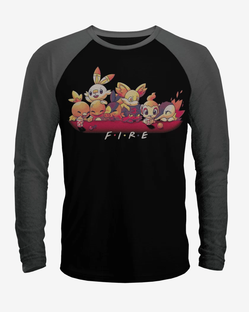Polera Raglan Tipos Fuego