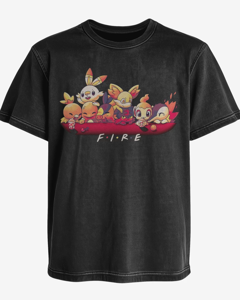 Polera desgastada Tipos Fuego