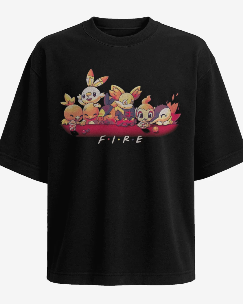 Polera Oversize Tipos Fuego
