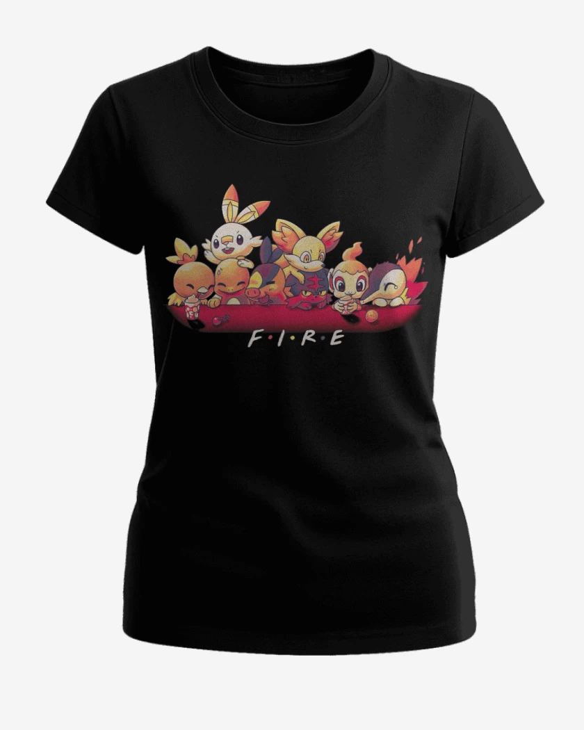 Polera de Mujer Negro de Tipos Fuego