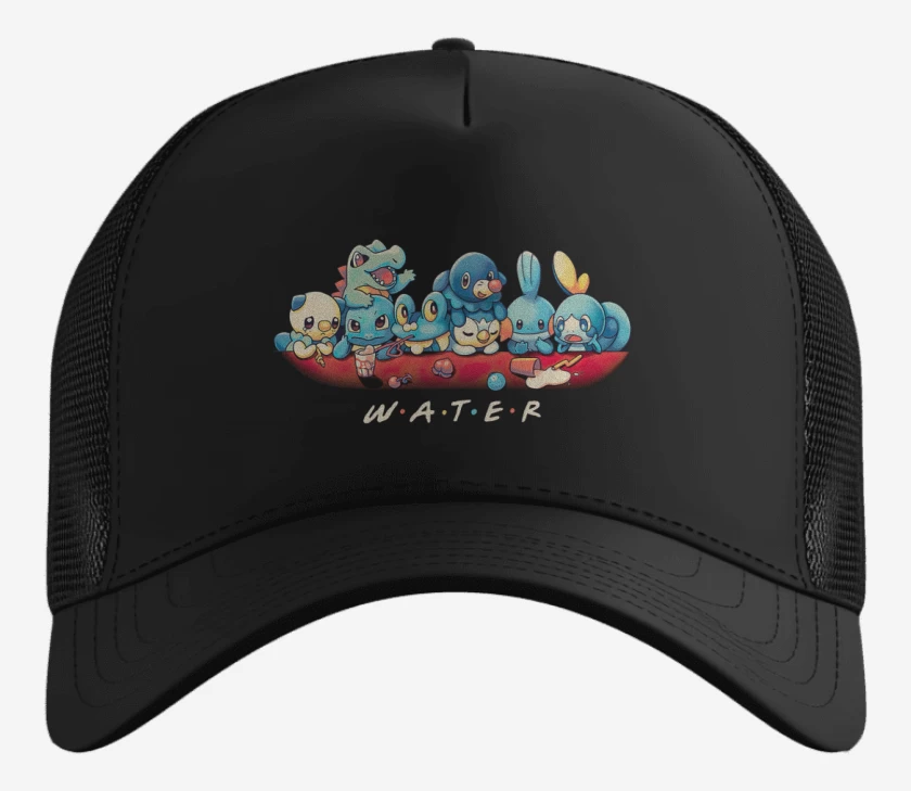 Gorro Negro de Tipos Agua
