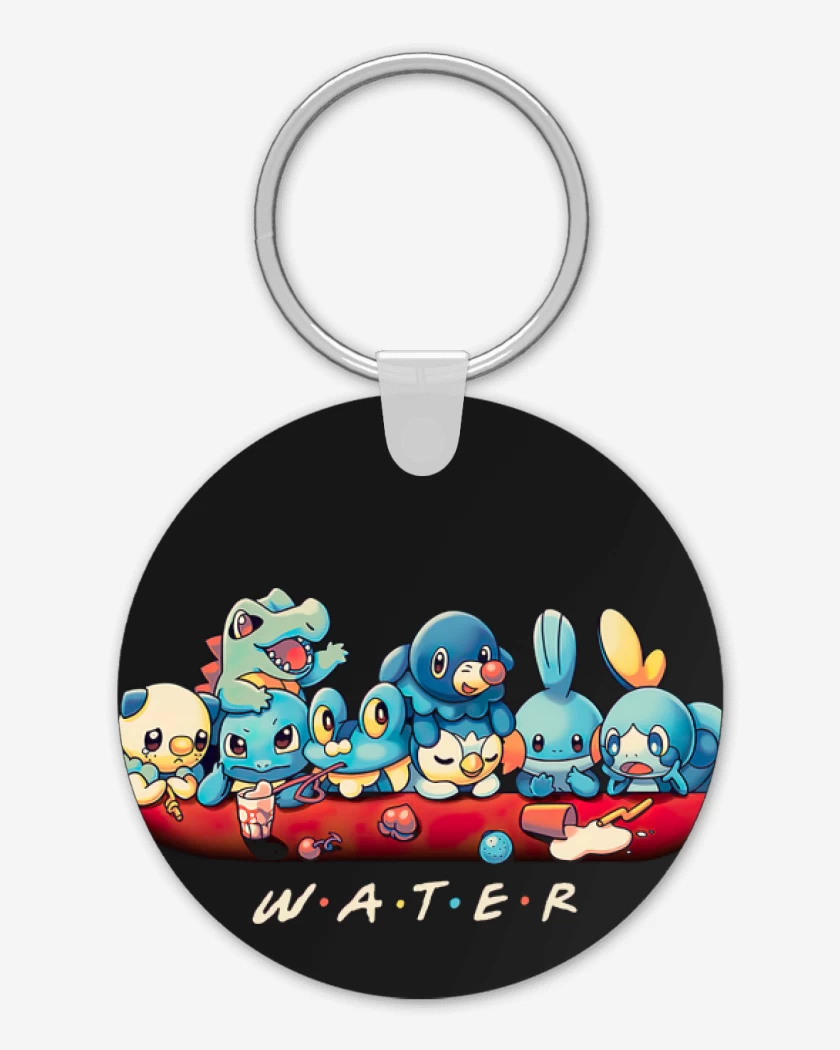 Llavero Negro de Tipos Agua