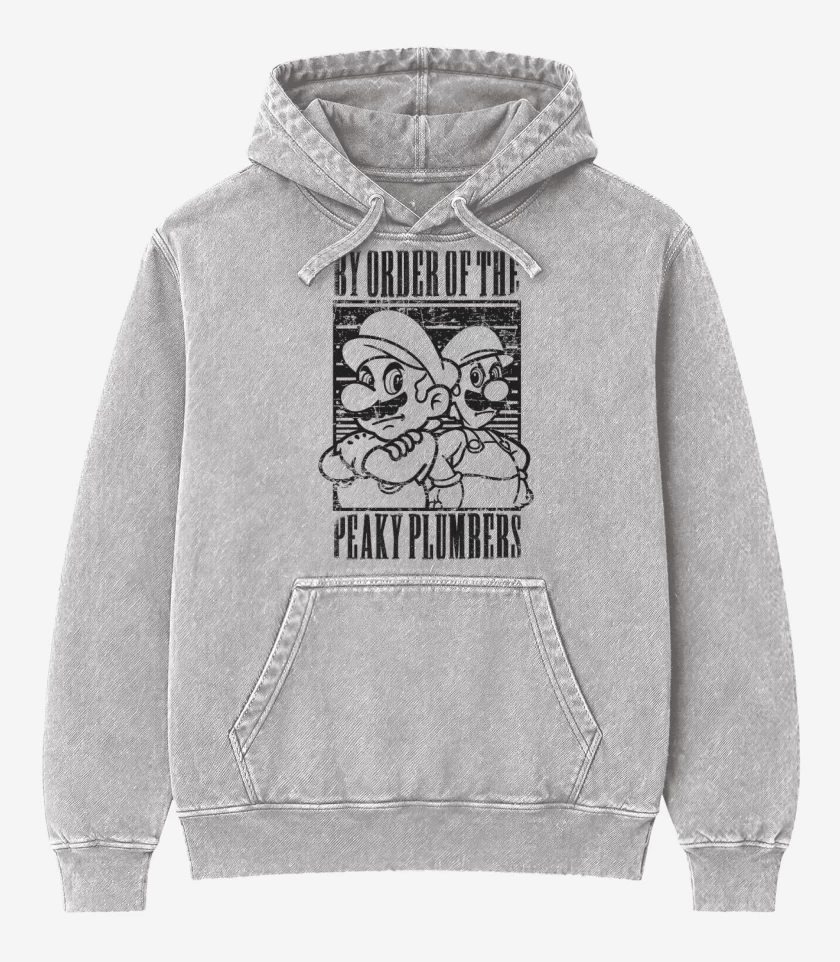 Poleron Canguro Acid Wash Gris Melange de Brothers blinder
