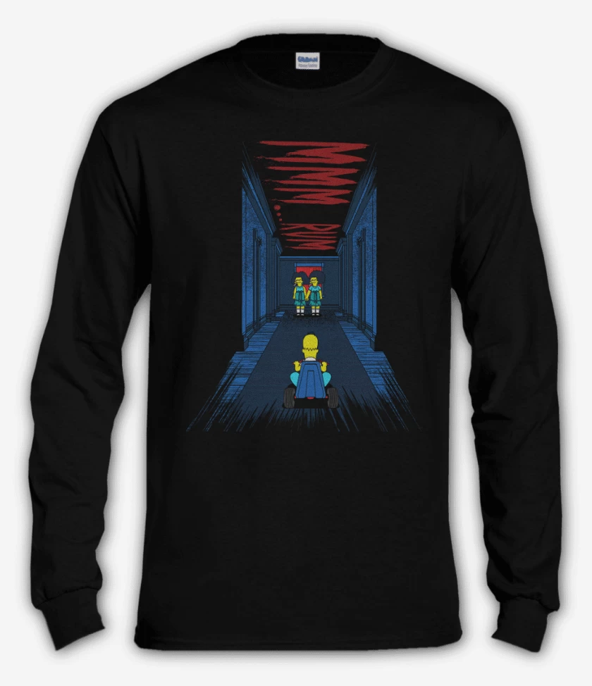 Polera manga larga Negro de El resplandor de homero