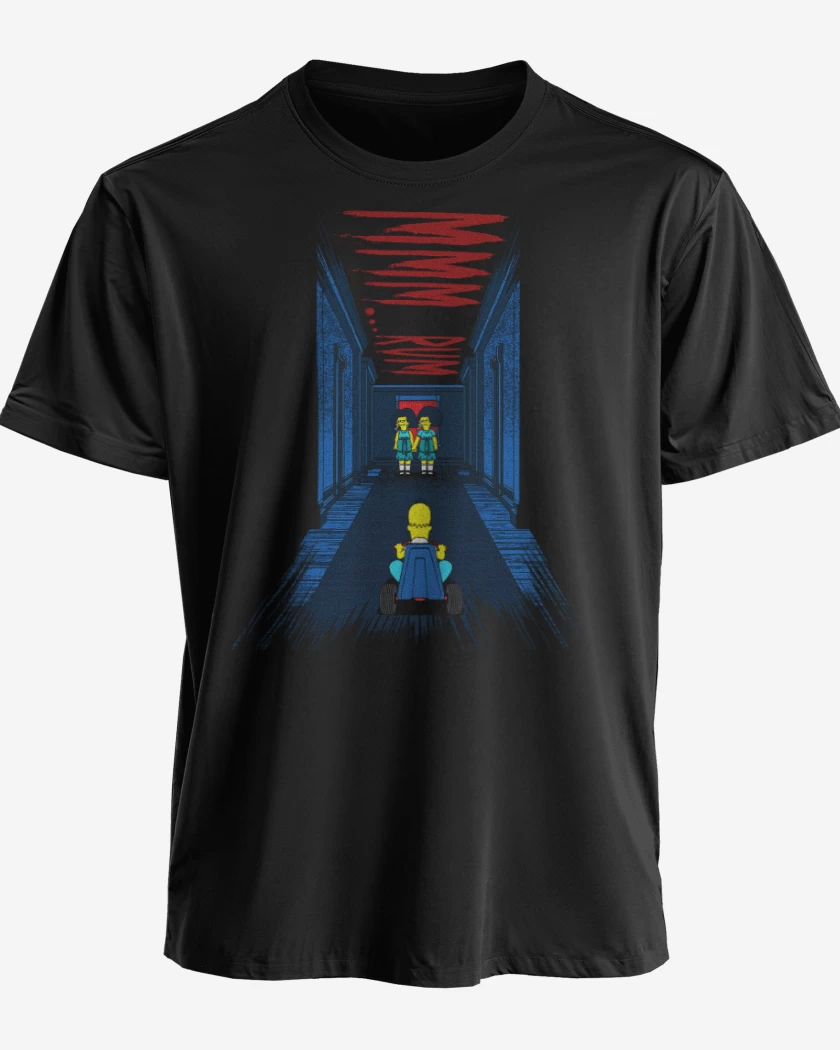 Polera premium Negro de El resplandor de homero