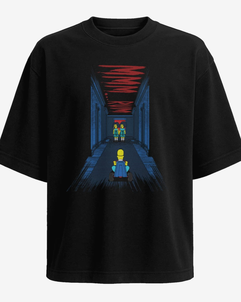 Polera Oversize Negro de El resplandor de homero