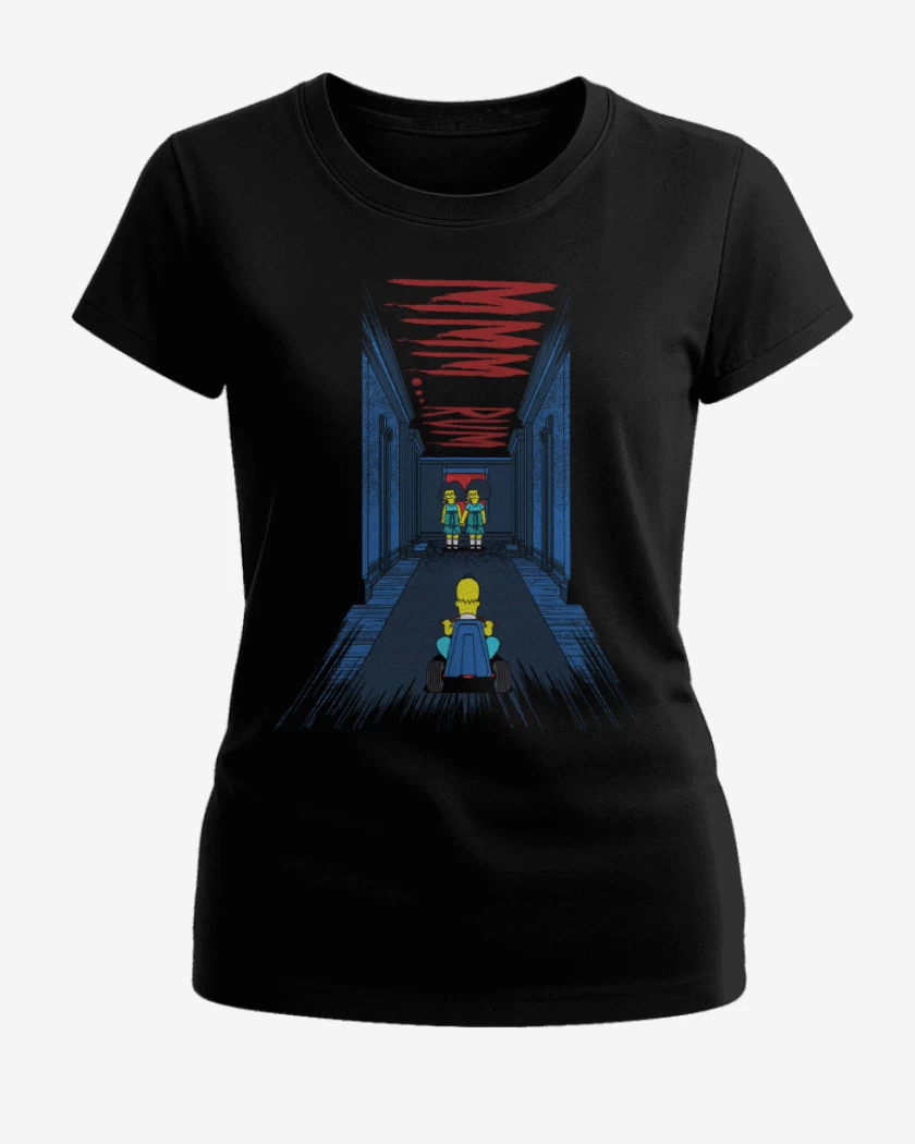 Polera de Mujer Negro de El resplandor de homero