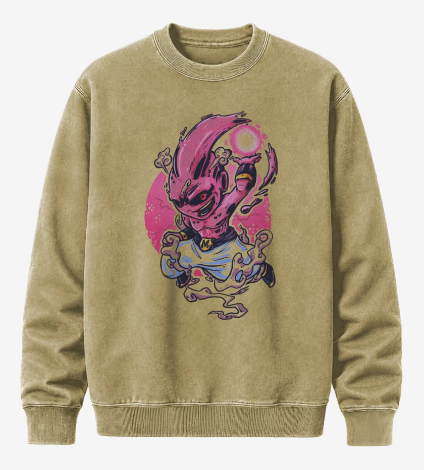 Poleron Polo Acid Wash Beige de Kid buuu