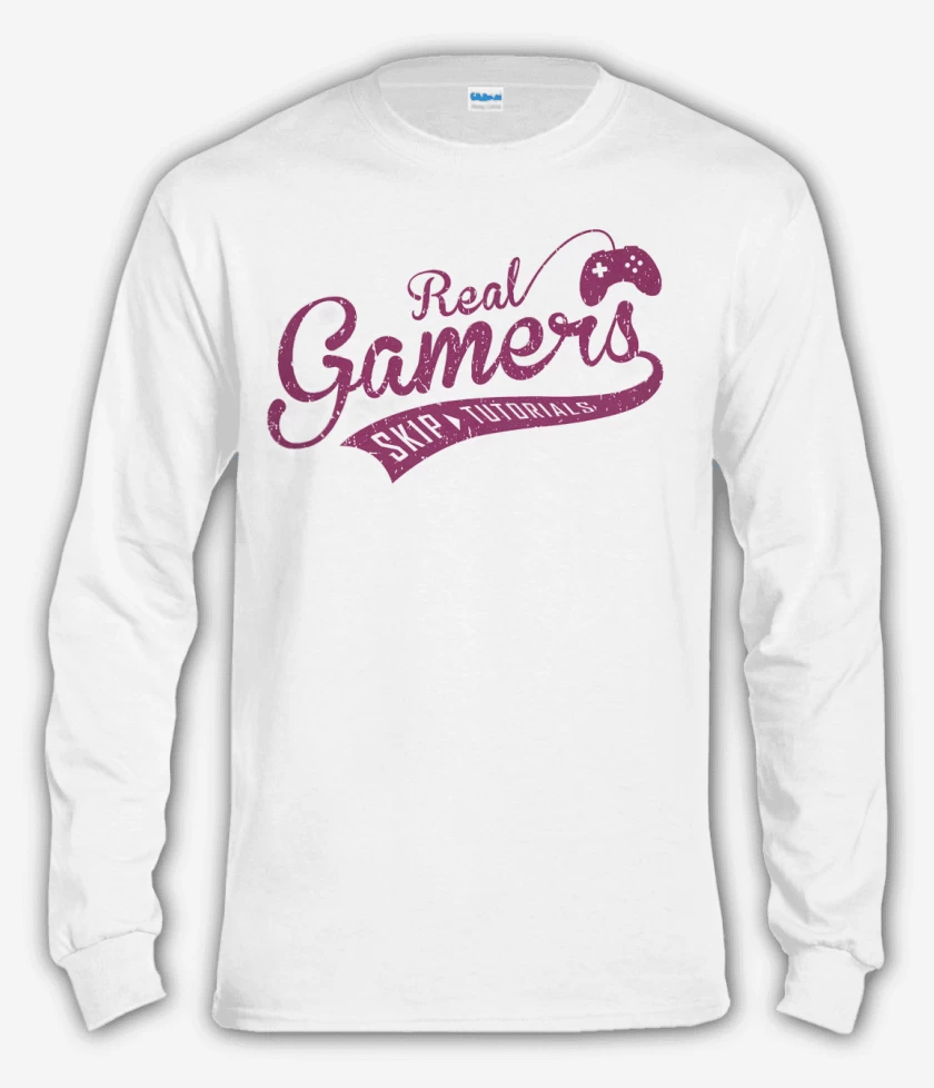 Polera manga larga Blanco de Real gamer