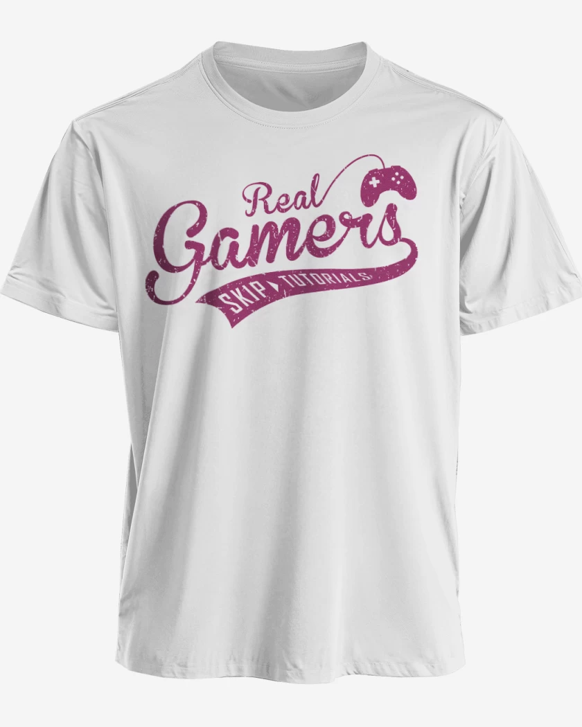 Polera premium Blanco de Real gamer