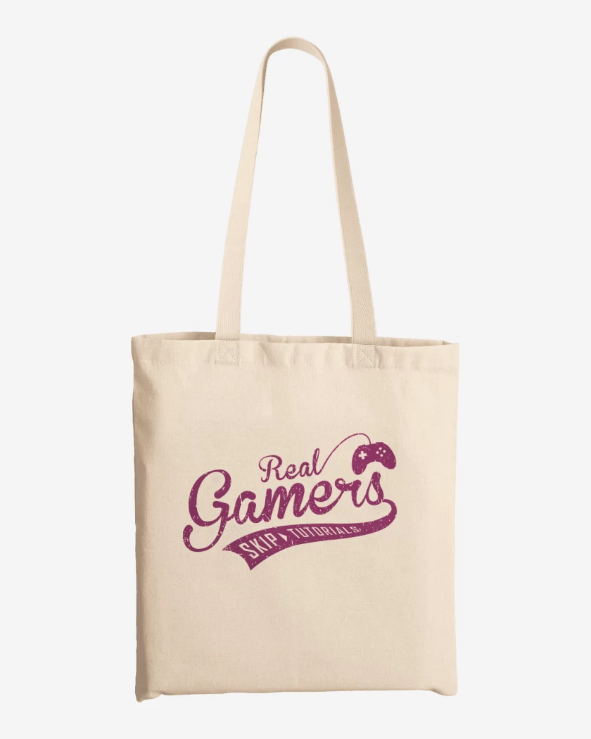 Totebag Blanco de Real gamer