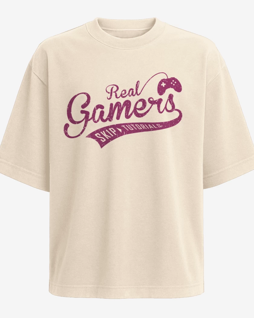 Polera Oversize Beige de Real gamer