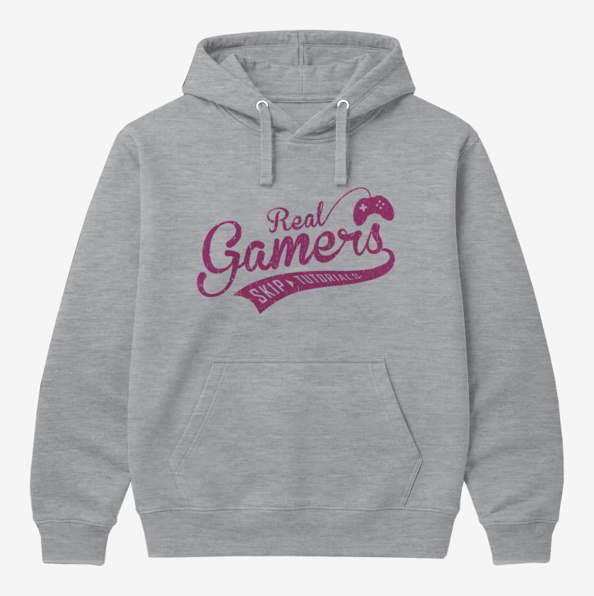 Polerón Canguro Gris Melange de Real gamer