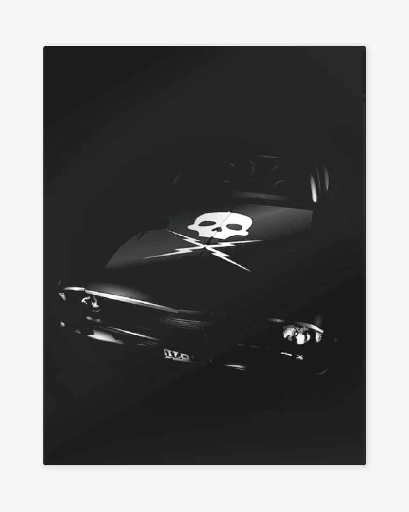 Print metalico Negro de Death proof Chevy nova