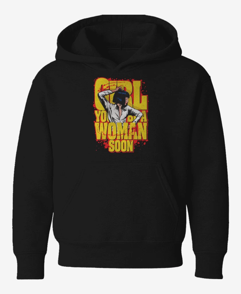 Poleron de niño Negro de Girl youll be a woman soon