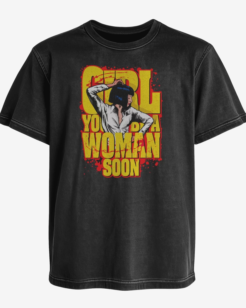 Polera desgastada Girl youll be a woman soon