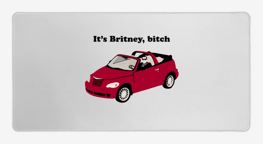 Mouse pad Gamer Blanco de Its Britney, bitch
