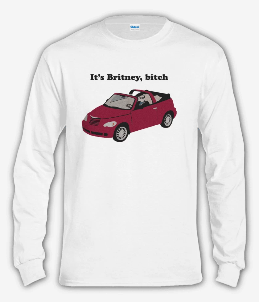 Polera manga larga Blanco de Its Britney, bitch