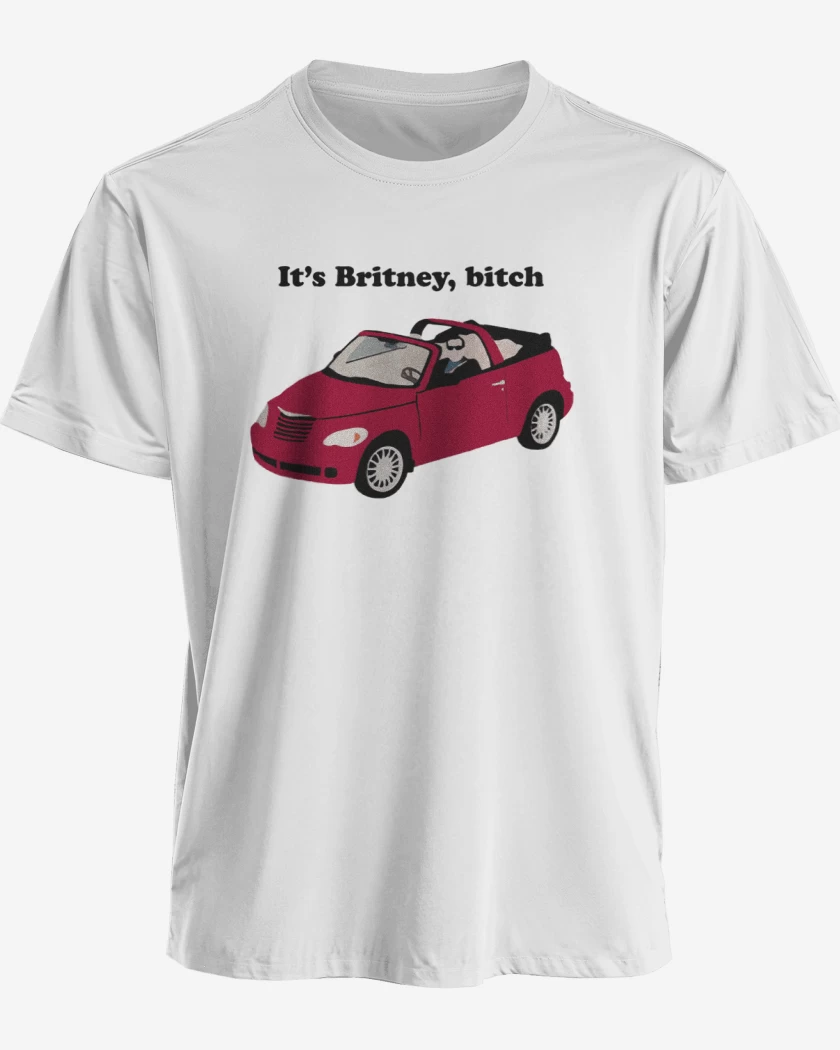 Polera premium Blanco de Its Britney, bitch