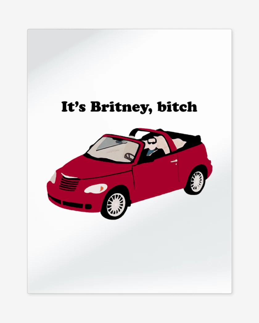 Print metalico Blanco de Its Britney, bitch