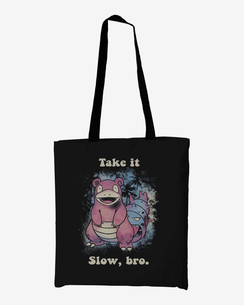 Totebag Negro de Take it Slow, bro
