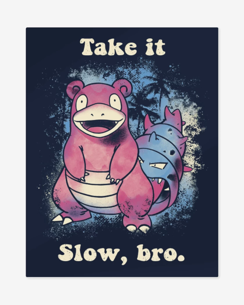 Print metalico Azul Marino de Take it Slow, bro