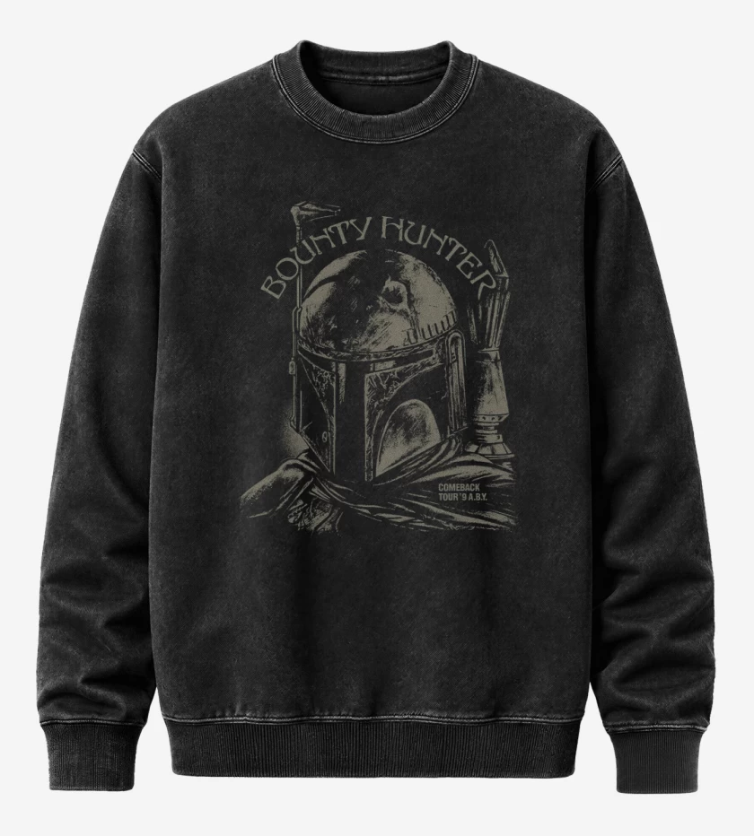 Poleron Polo Acid Wash Negro de Bouty hunter Sabbath