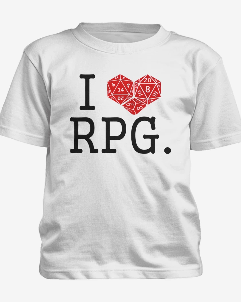 Polera de niño Blanco de I love rpg