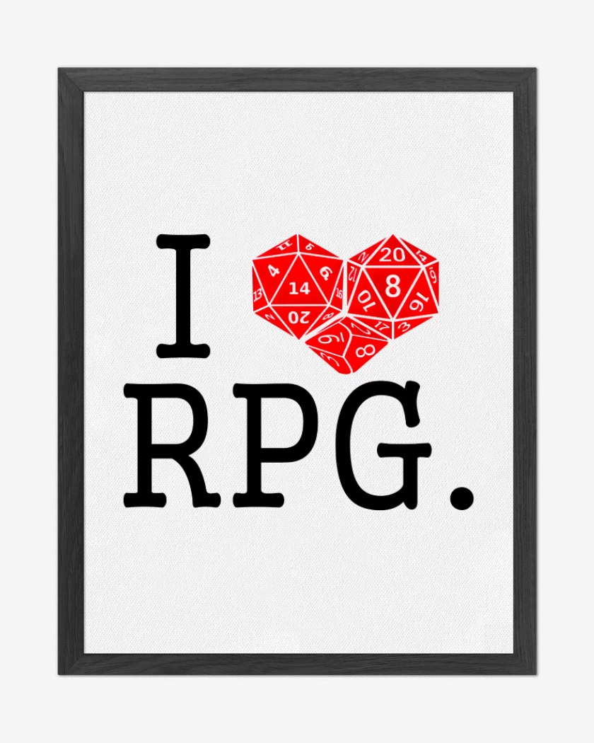 Cuadro decorativo Blanco de I love rpg