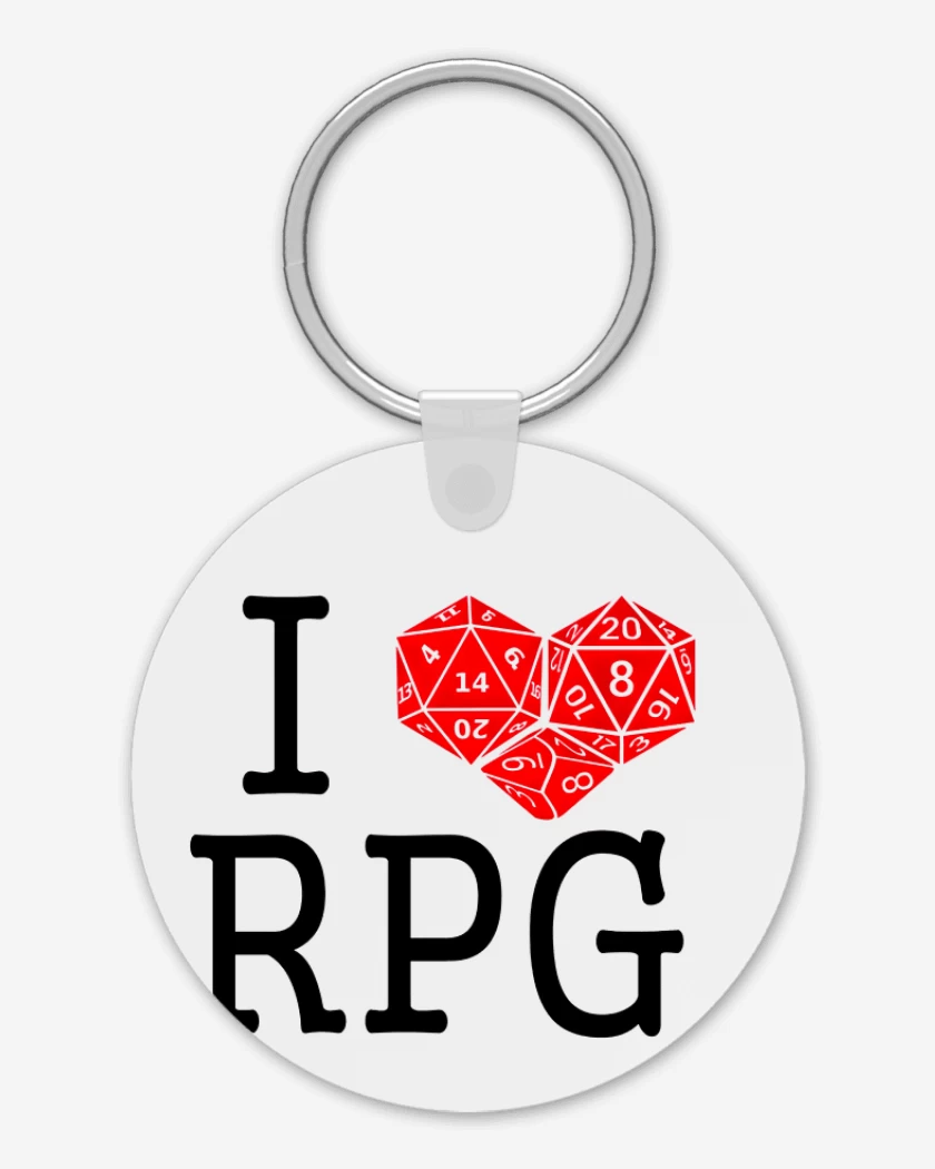 Llavero Blanco de I love rpg