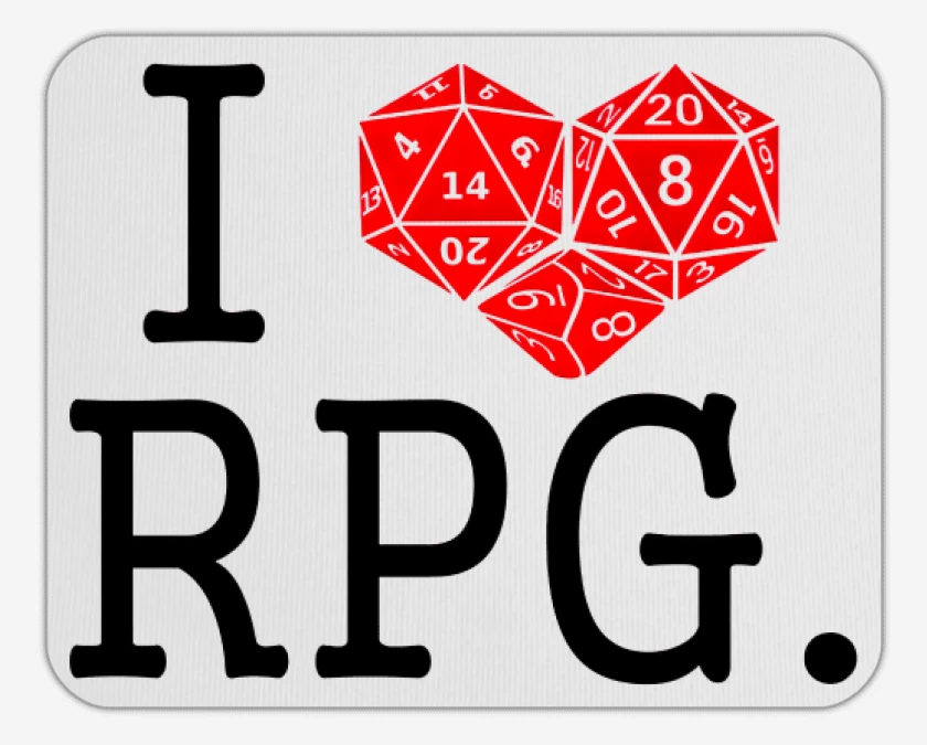 Mousepad Blanco de I love rpg