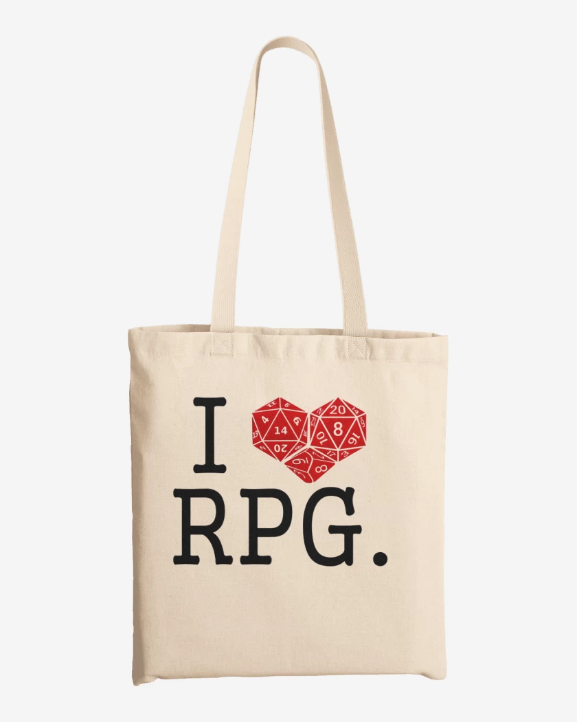 Totebag Blanco de I love rpg