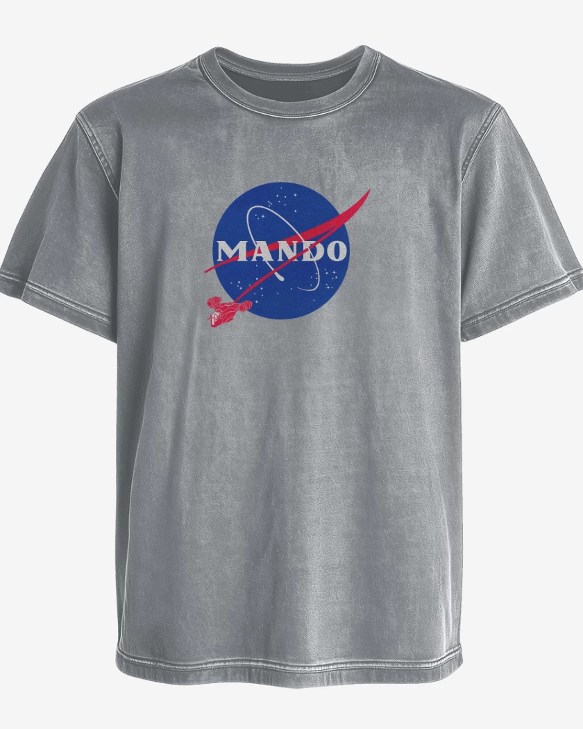 Polera desgastada Gris Melange de Mando nasa